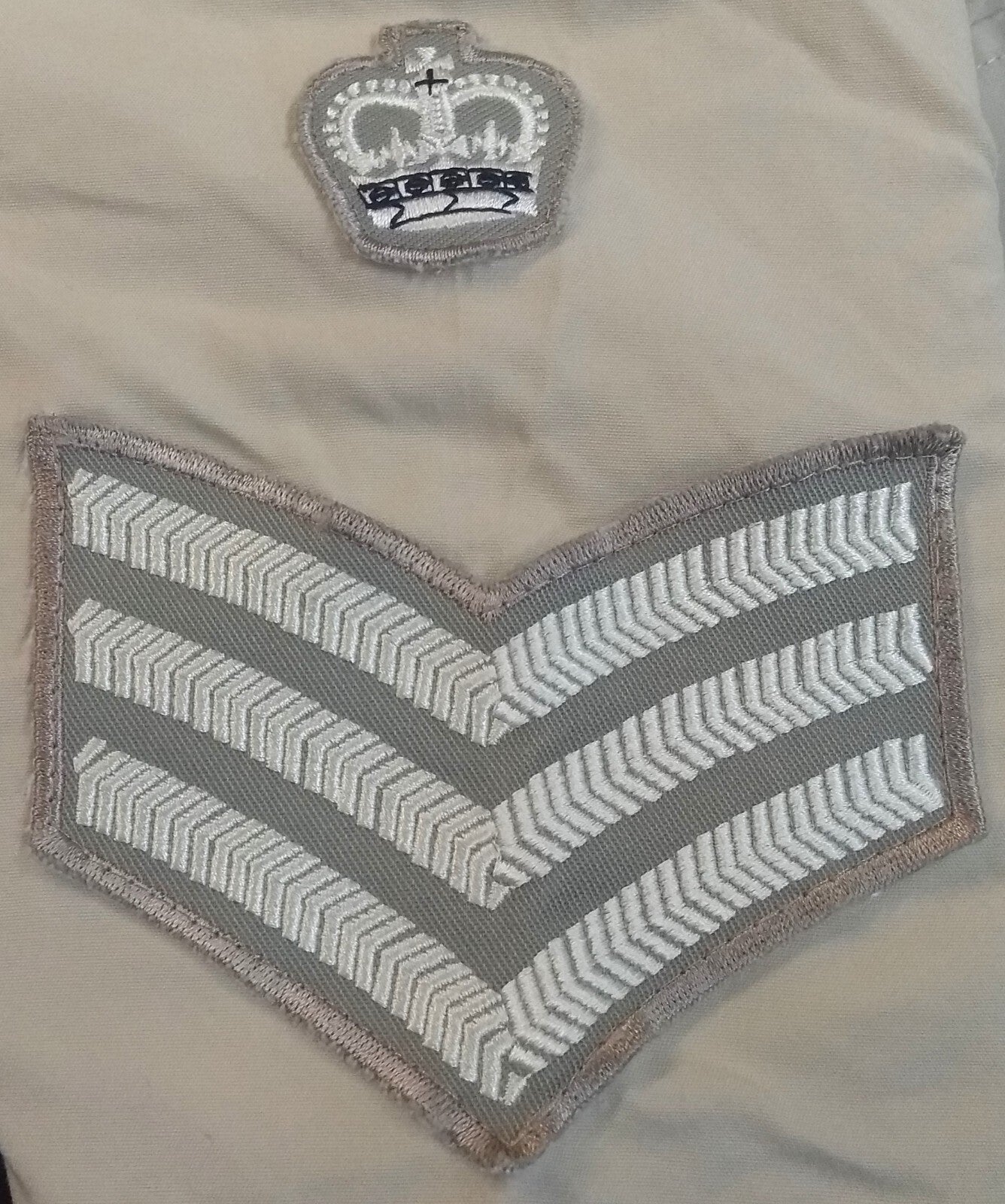 British Army No2 Shirt FAD FAWN Long Sleeves With Patches / Badges Assorted Sizes