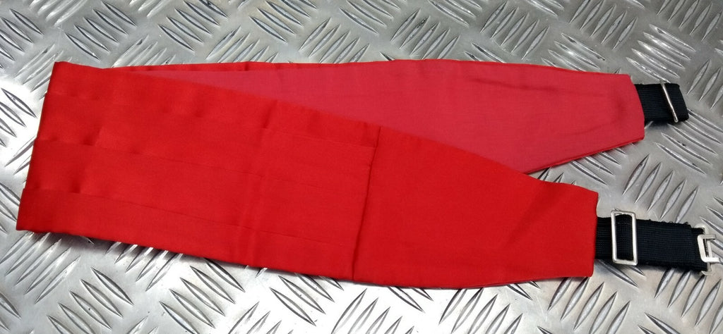Genuine Vintage British Made Scarlet Red Pleated Mess Dress Cummerbund 36" X 4¼"