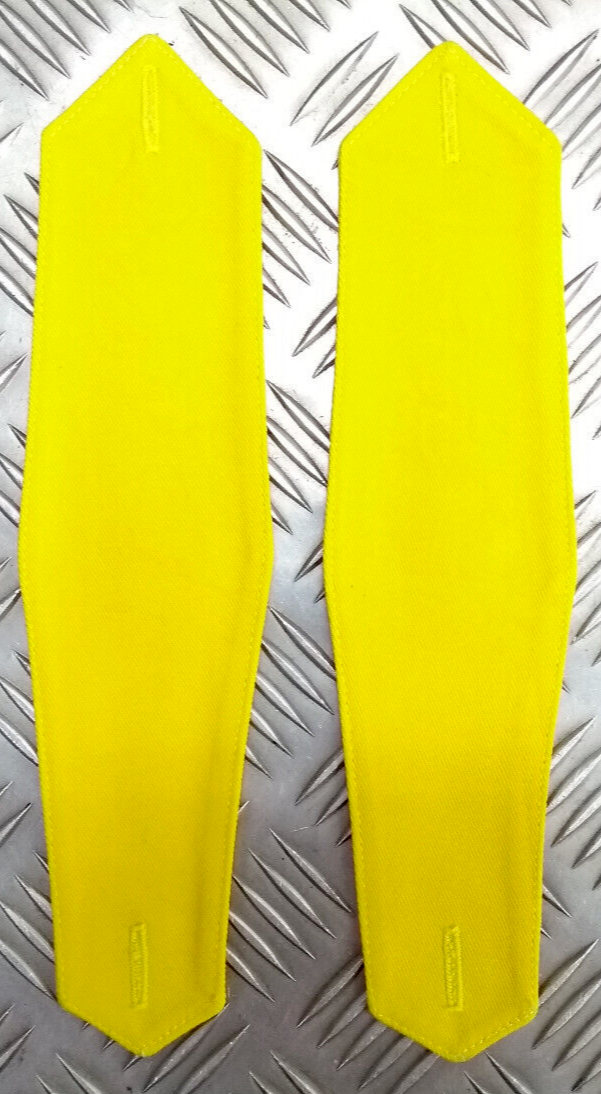 Shoulder Epaulettes Hi Viz Plain Yellow Shirt Strap 1 pair NEW