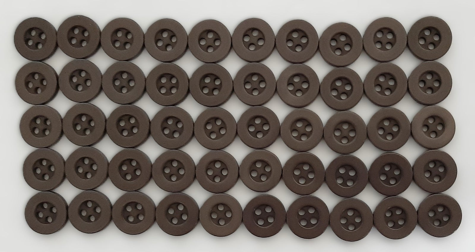 200 Vintage Buttons 4 Hole Army Shirt Grey Size 11.3mm NOS