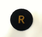 Genuine Issue Reserve Patches Gilt "R" on Black Felt 1 Pair- RAFB1XX