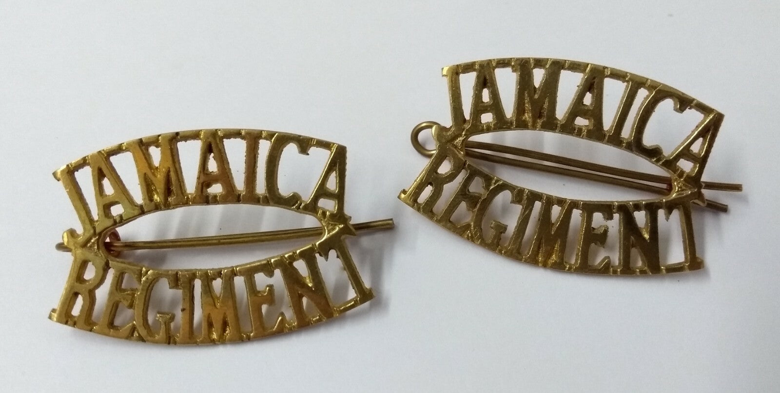 Vintage Jamaica Titles Shoulder Badge 1 Pair UK Made - NEW