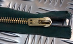 Genuine Vintage British Army 25" Closed End Metal Zip / Zipper Green NZ - NOS