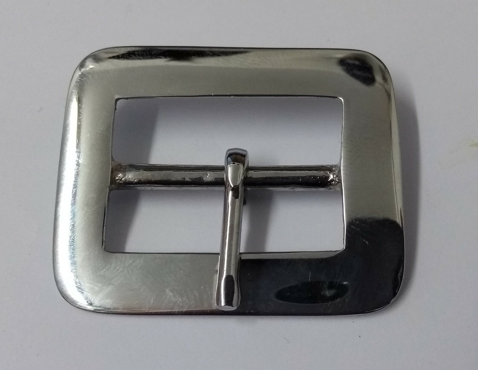 1 1/4" Buckle Hi Sheen Chrome Colour Single Prong For Leather / Canvas Belts