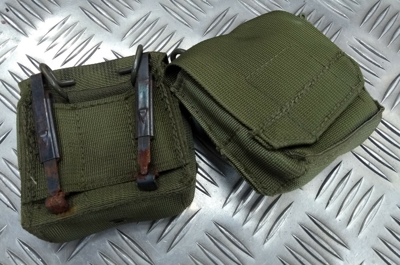 IDF Tactical Ammo Ammunition Pouch Web Codura Olive Green RUSTY x3