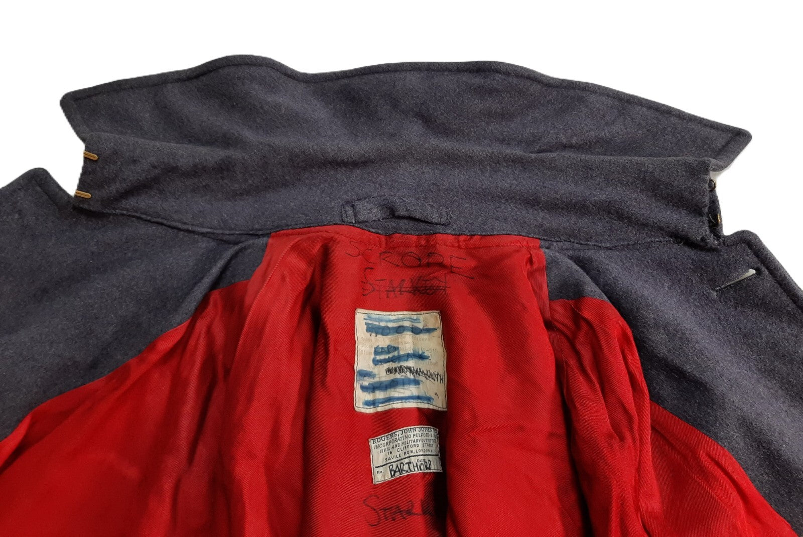 Vintage Officers Cape Red Lined British Army 1973 Pattern Foot Guards No Buttons