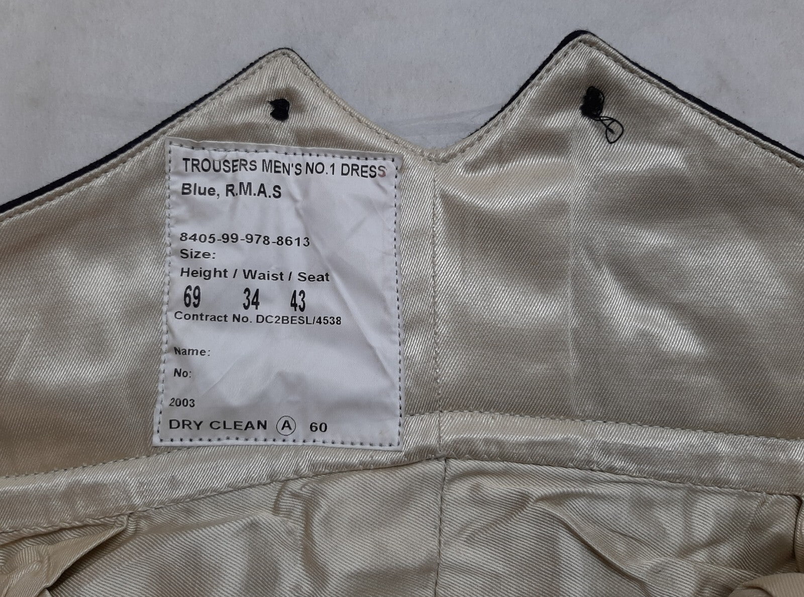 No1 RMAS Trousers British Army Pattern Cadet Officer Dress 1" Red Stripes W34"