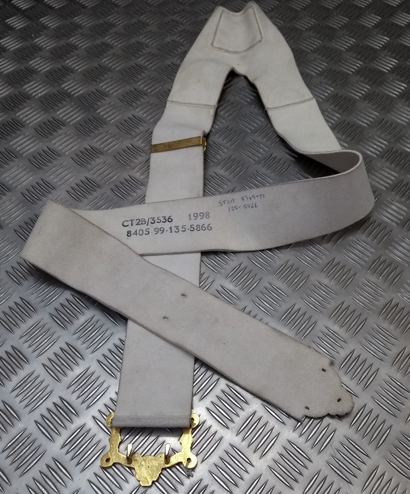 Welsh Buff Leather Colour Bearer Sling Issue With Buckle And Stay