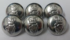 Genuine British Army Issue X10 Irish Guards Silver Dress Buttons 24.5mm ASBT116