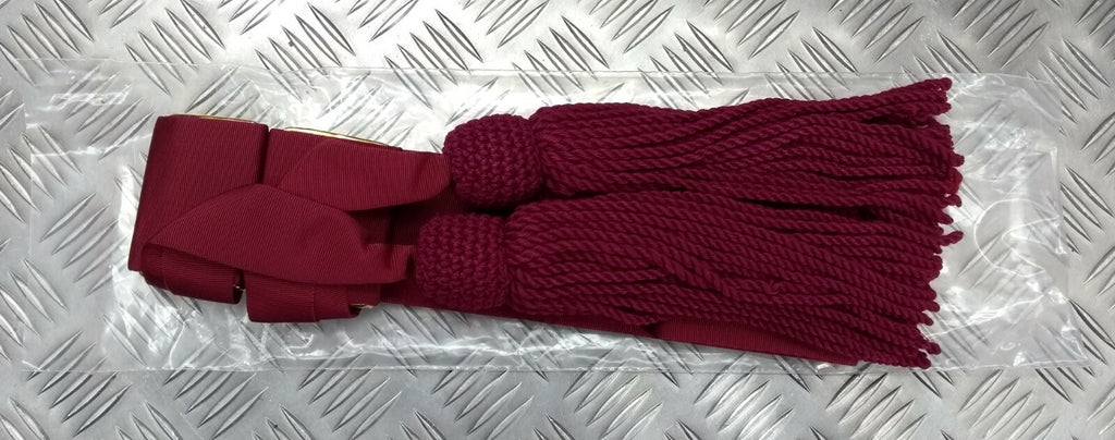 Waist Sash Belt Crimson / Maroon British OFCs Army Style - NEW