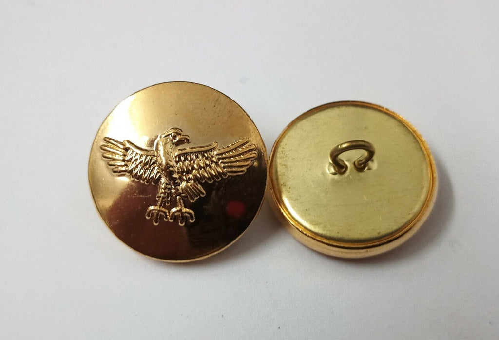 Genuine Issue Spread Wing Eagle Insignia Ring Back Buttons X4 V0402