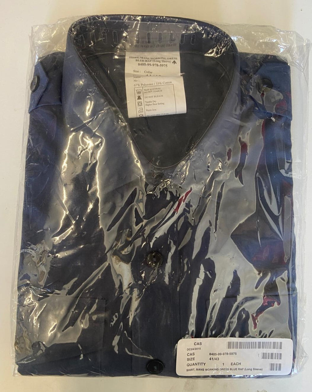 Working Shirt Mid Blue Long Sleeve RAF Royal Air Force Blue / Grey NEW