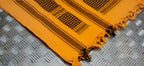 100% Cotton Shemagh / Arab Scarf / Pashmina / Wrap / Sarong. Orange & Black NEW