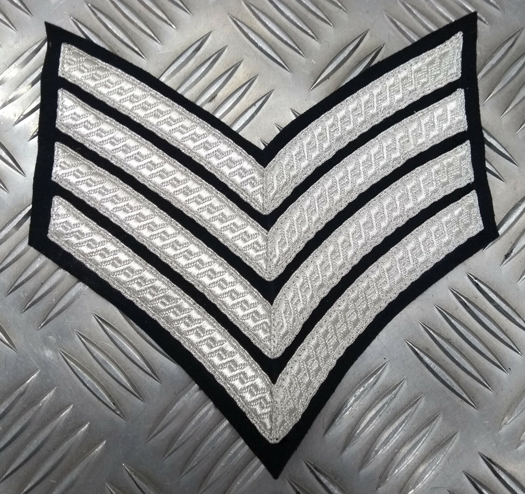 Mess Dress Chevrons Silver Braid On Black