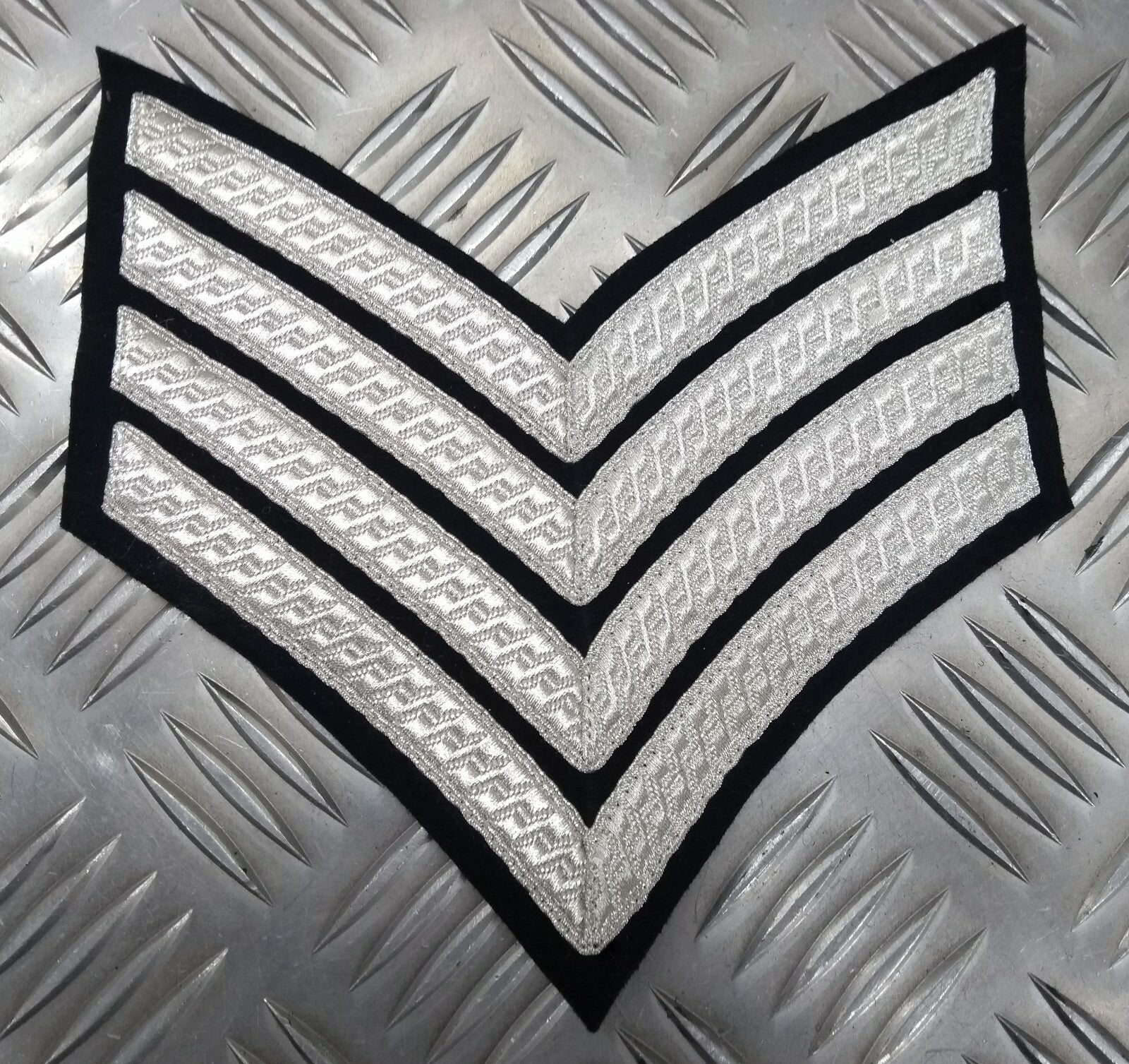 Mess Dress Chevrons Silver Braid On Black