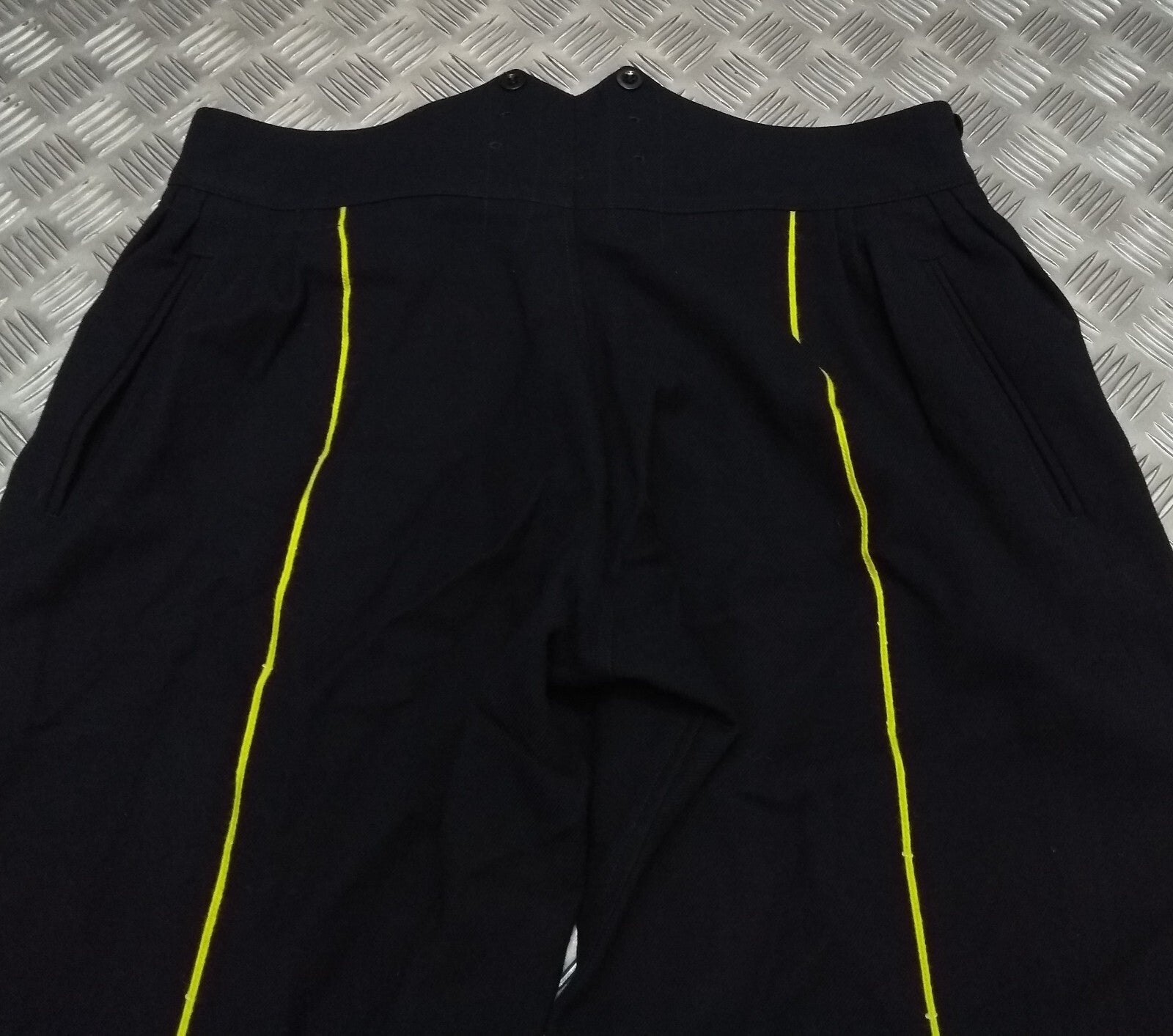 No1 Dress Trousers Bandsman Double Yellow Piping Loose Fit Uniform Waist 37"