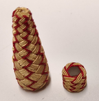 Gold & Crimson Wire Acorn and Turks Head for Sword Knots