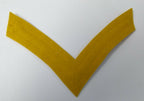 Gold Wire 1 Bar Chevron On Mustard Felt