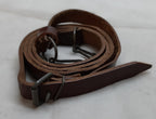 Vintage Leather Strap Utility Brown 2cm With Metal Buckle & Fixing Long 148cm
