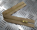 Genuine British Issue 23cm Closed End Metal Zip Zipper Beige