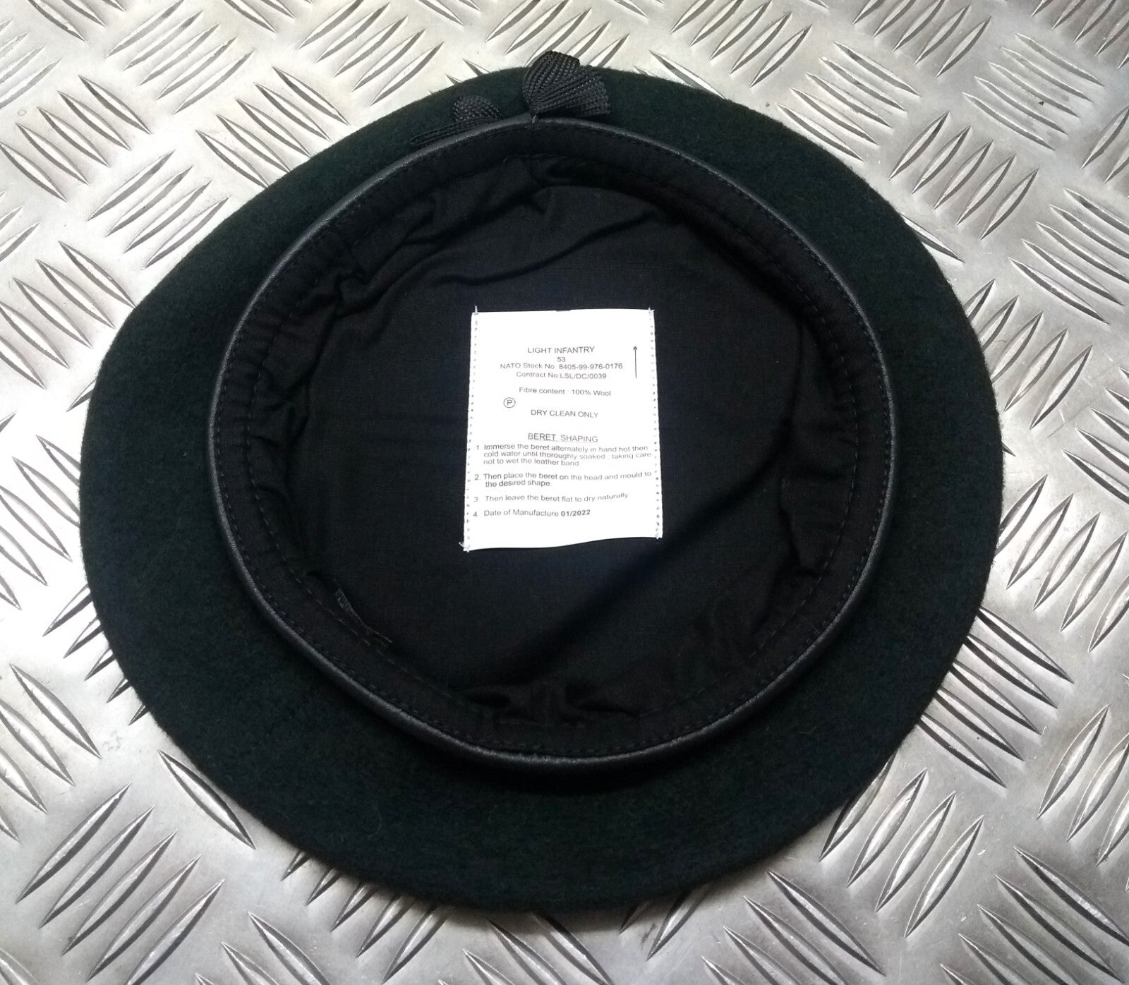 Light Infantry LI Rifle Green Wool Beret. Genuine British Issue Size 56cm - NEW