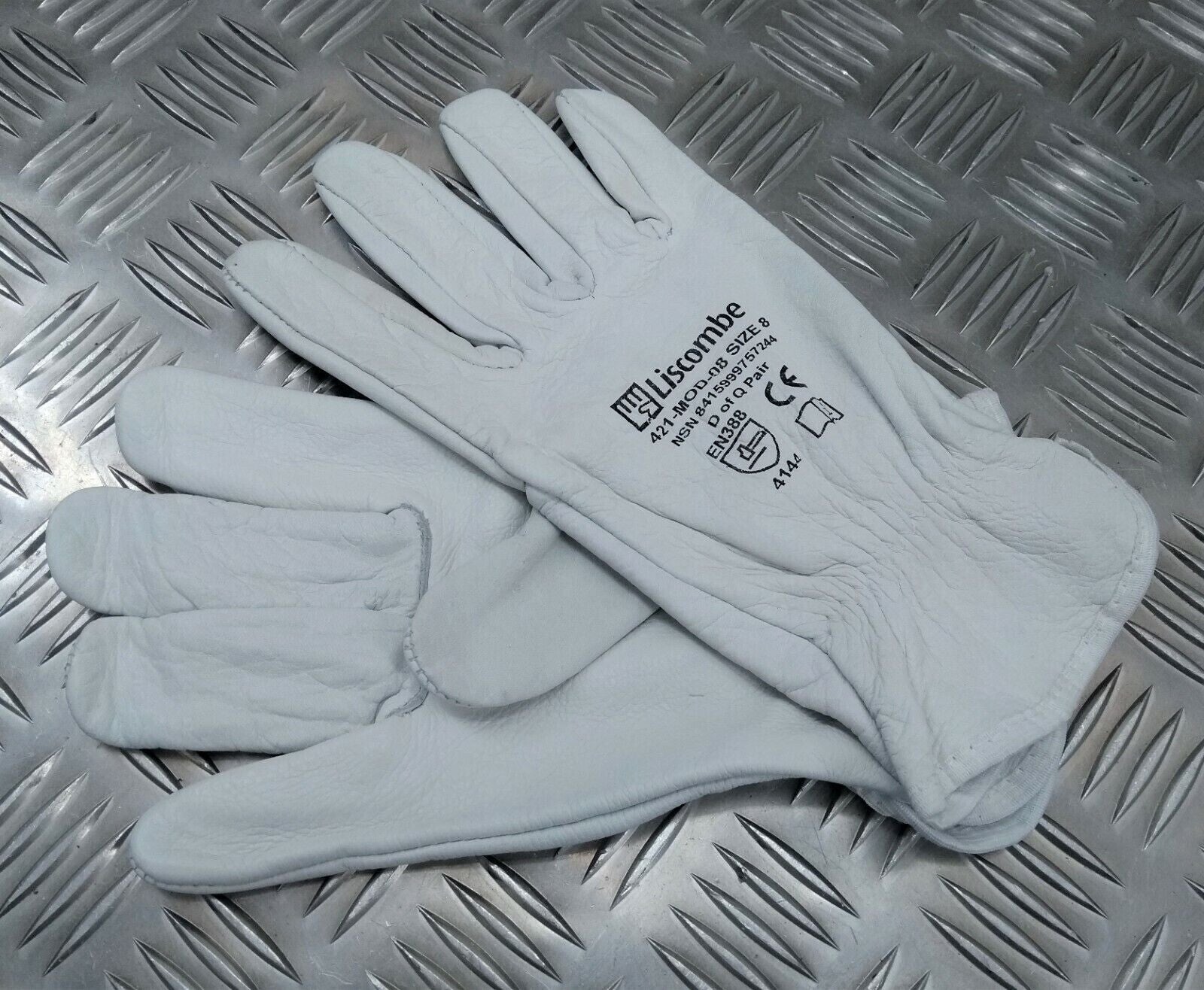 Liscombe Chrome Leather Safety Working Gloves PPE Mil-Spec Heavy Duty Work Wear