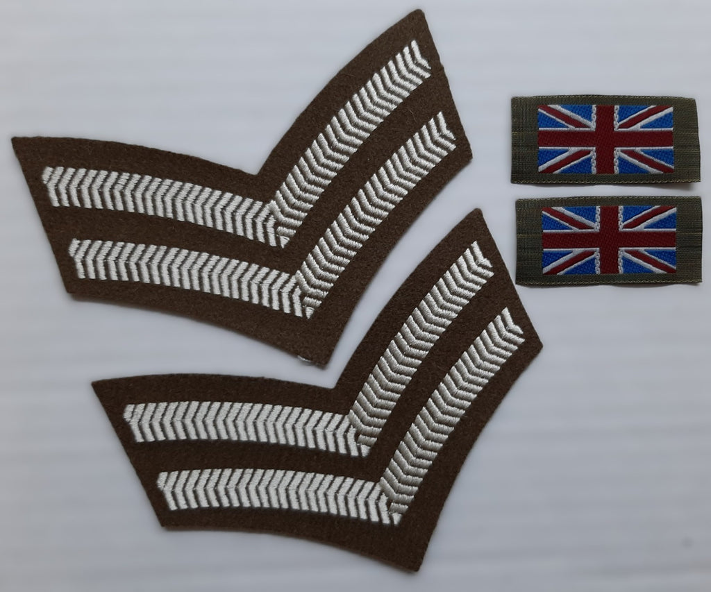 No2 FAD Chevrons 2 Bar and UK Flags 1 Pair