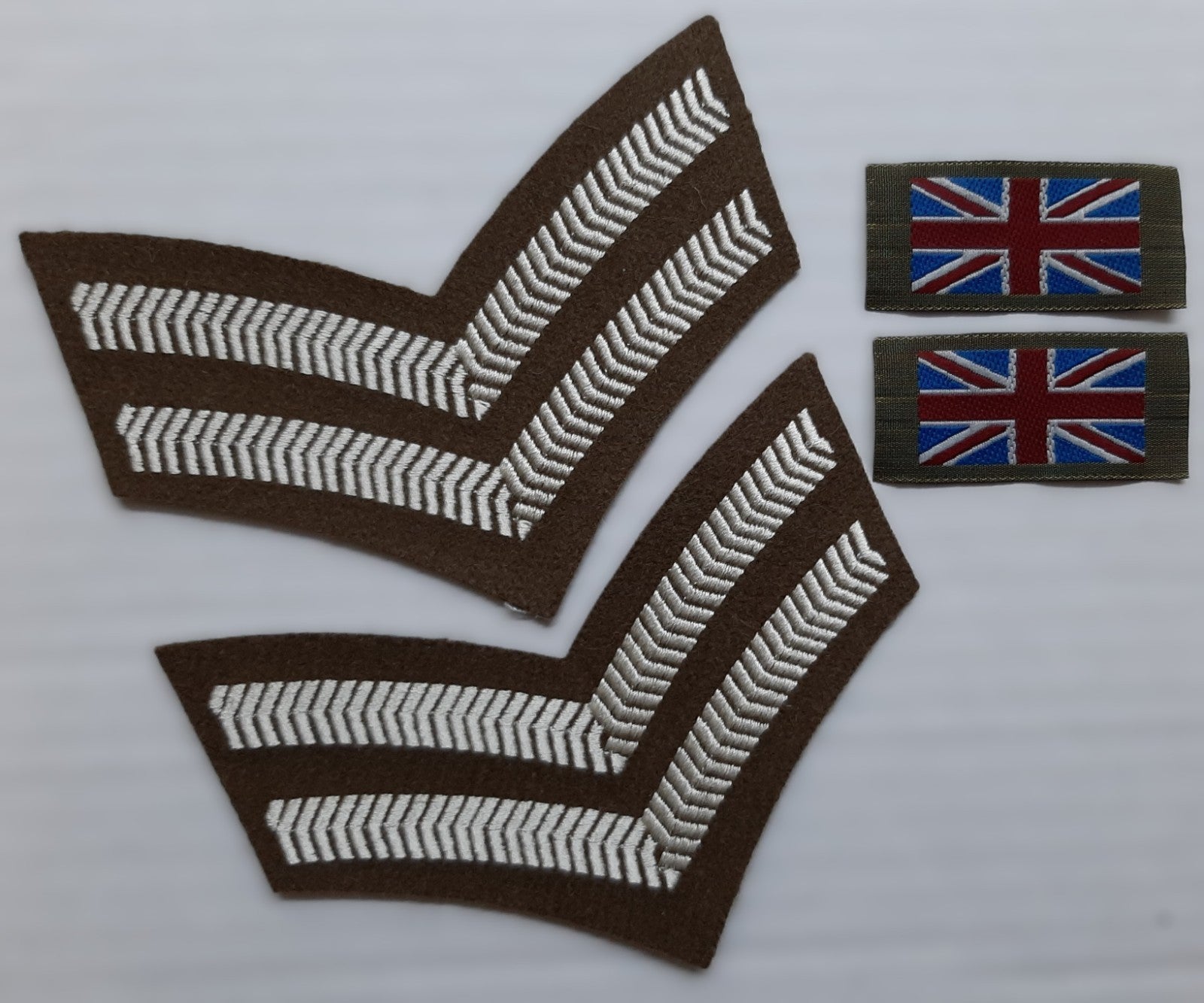 No2 FAD Chevrons 2 Bar and UK Flags 1 Pair