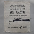 Vintage Dress Trousers RAF Royal Air Force Mens Blue - Grey 1972 Pattern Waist 72cm