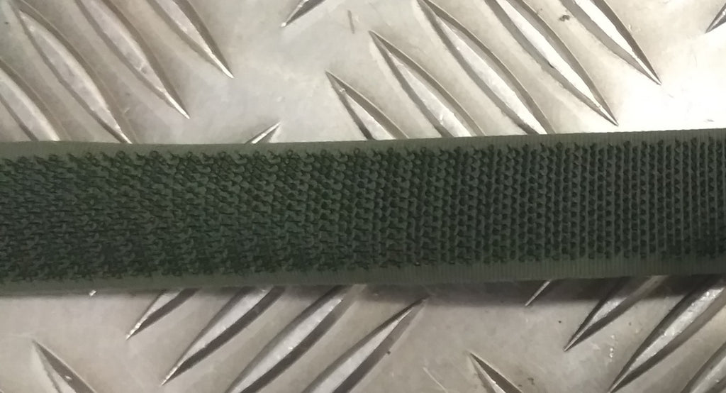 Genuine British Army Issue OD Green Badge Backing Strip "Rip N Grip" Hook Side
