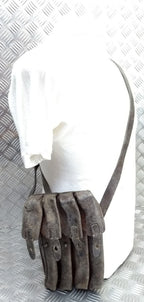 Genuine Vintage Issued Leather Ammo Case / Bag & Shoulder Strap Faulty