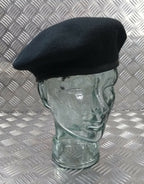 Wool Dress Beret H&S Black Size 58cm NEW