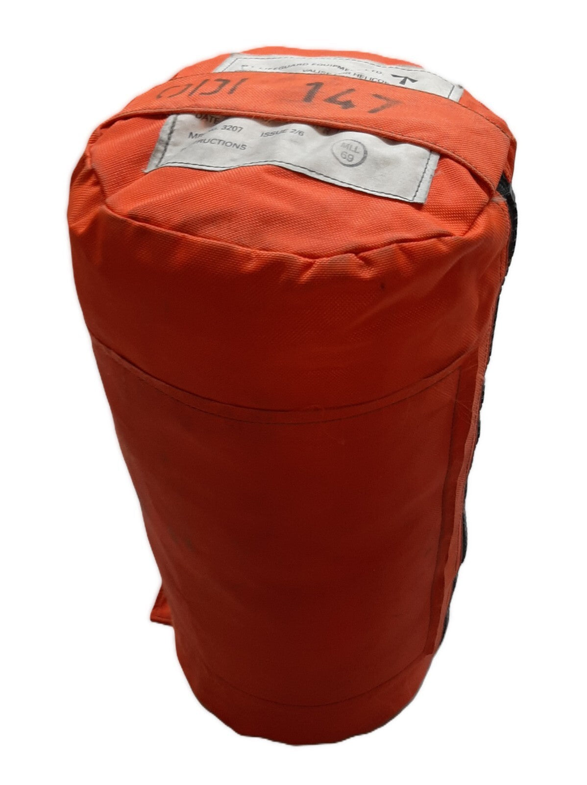 Orange Grab Bag British Navy RAF Royal Air Force Immersion Stowaway Nylon Holdall With Handle