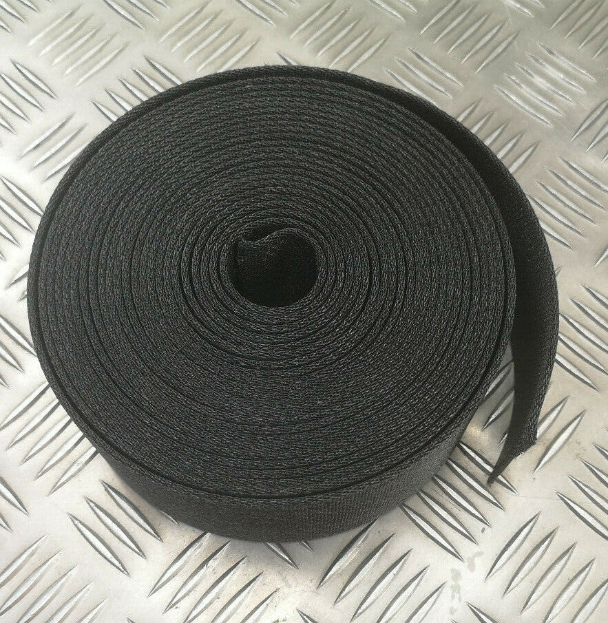 Mil-Spec Belting Ceremonial Black Courlene Belt & Strap Material Assorted Widths