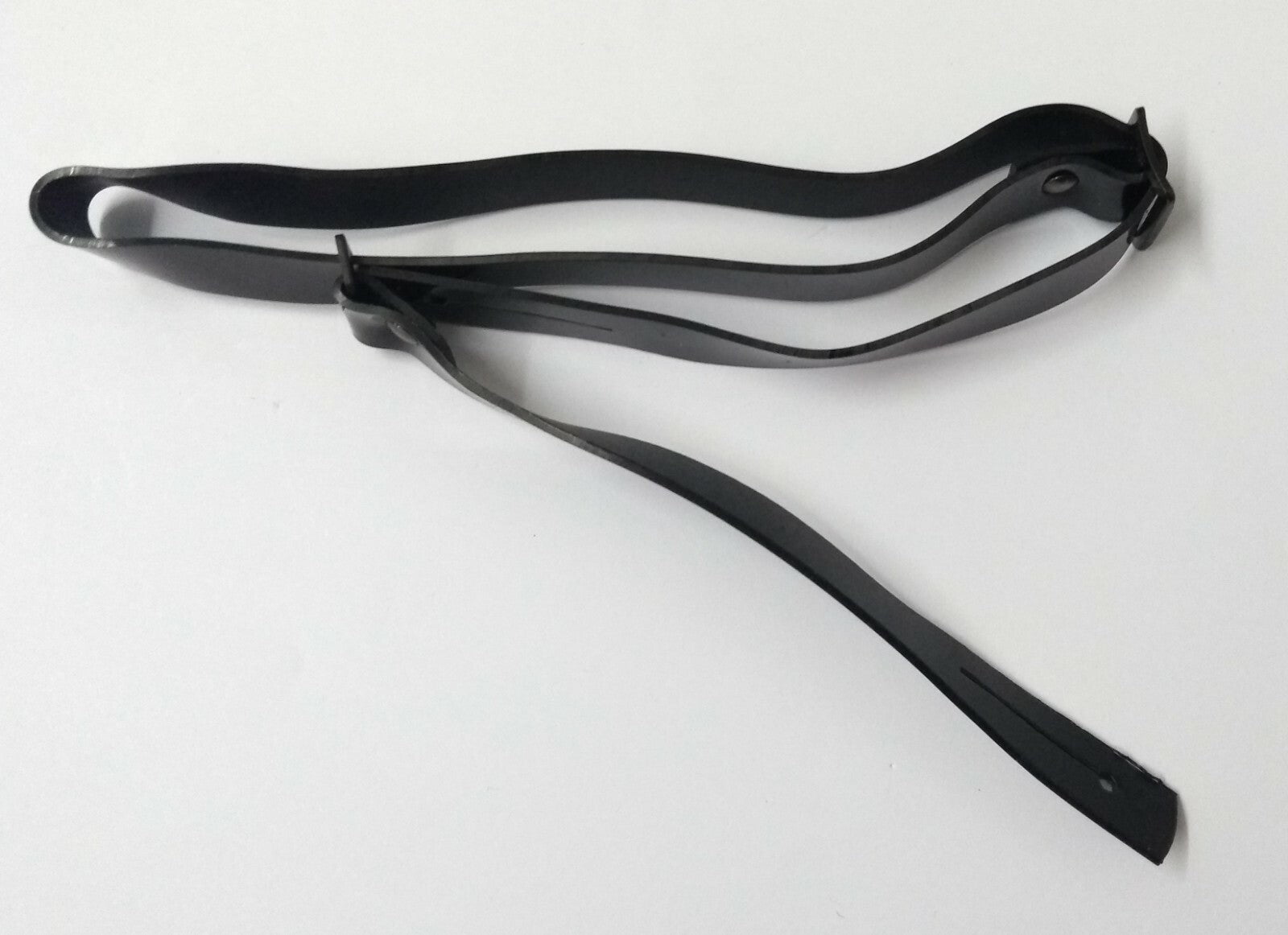 Chinstrap Black 3/8" Adjustable Metal Buckle Mil-Spec Hi Sheen For Dress Hats