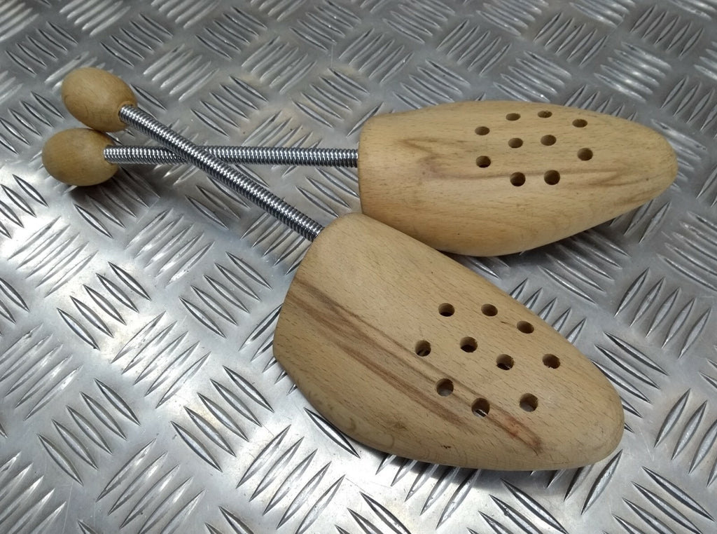 German Issue Wooden Shoe Trees Boot Shape Keepers Spring Fit All Sizes