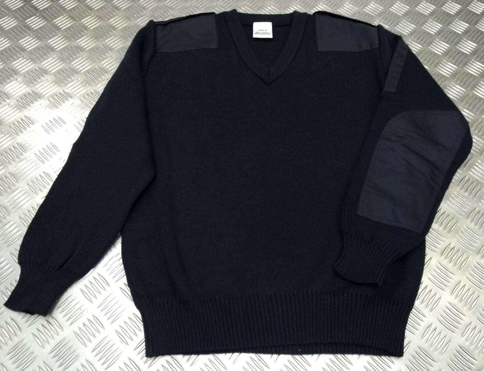 British Navy V-Neck Jumper Pullover Faulty Size Medium
