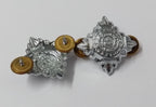 Shoulder Pips 3/4" Silver OFCs Bath Stars Screw Post x 2 NEW