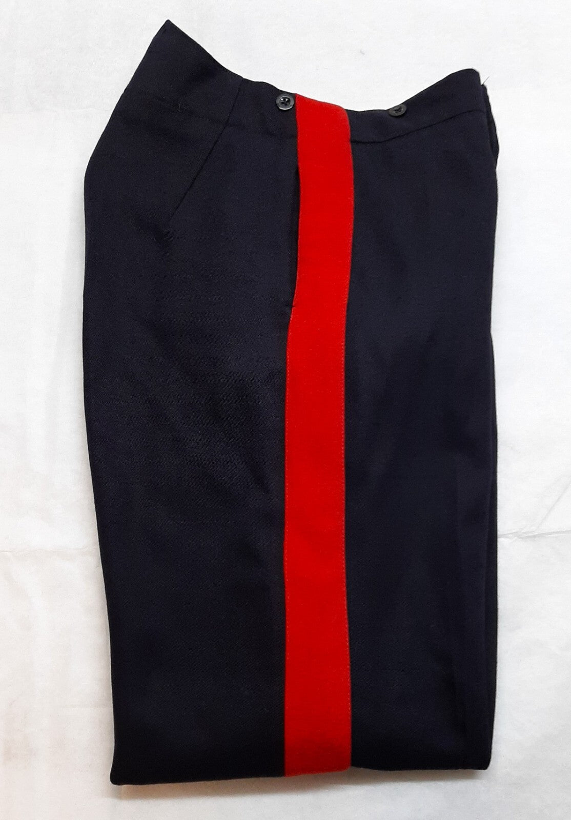Army No1 Trousers British Wide Red Stripe Pattern Button Front Faulty TRHQ1X