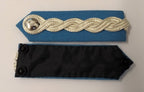 Collar Tabs Light Blue RAF Royal Air Force Silver Braid and Plain Buttons Press-stud Fit