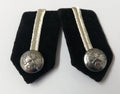 Fiji Gorgets Collar Tabs With Silver Detail Chrome Officers Insignia Buttons