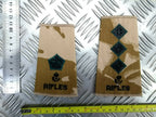 Desert Camo Rifles Rank Slides Genuine British Army - NEW