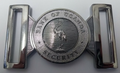 Genuine Bank of Uganda Security Insignia Silver Belt Buckle Chrome Locket