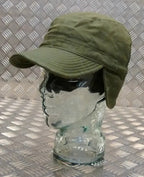 Swedish Army Green M59 Combat Fatigue Baseball Cap Hat with Green Officers Badge