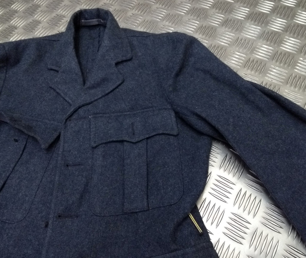 Vintage Jacket No1 Dress A/F Blue Grey Serge Wool WW2 Pattern