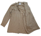 Vintage Dress Shirt Fawn / Khaki Beige With Long Sleeves 37cm
