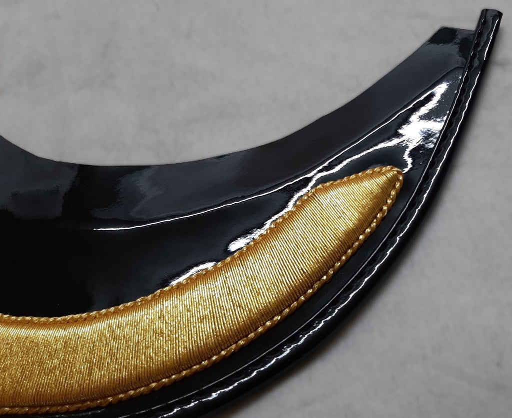 Field Ofc Peak British 20mm Gold Bar Visor for Dress Hat Size M NEW