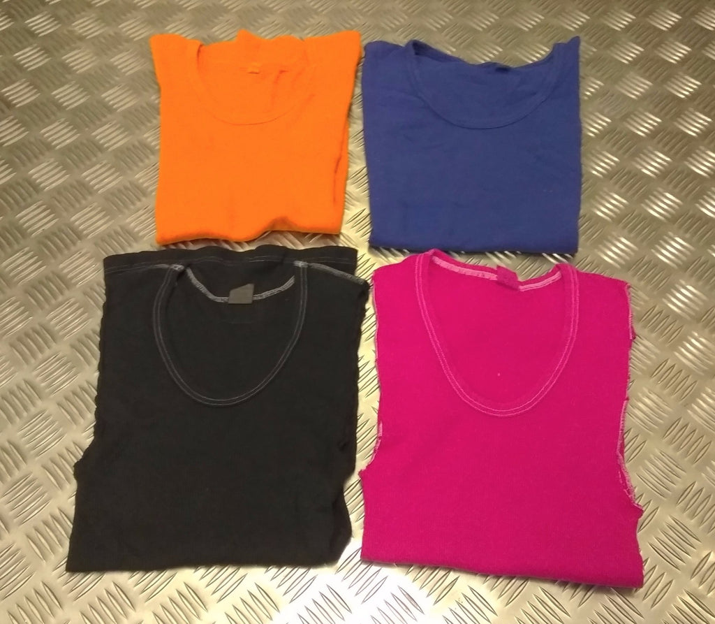 Genuine Issue Overdyed Ribbed Muscle Top "Cut Off Sleeves" Asst Colours
