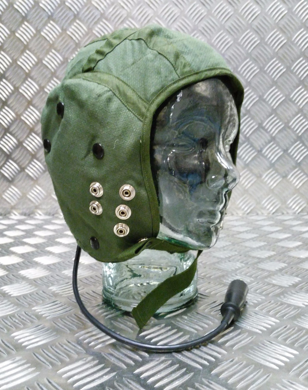 Flying Helmet Inner Type G Pilots Liner Green With Wire Loom