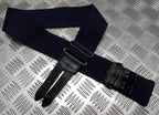 Royal Navy Blue Stable Belt Double Leather Straps & Chrome Slide Adjust Max 34"